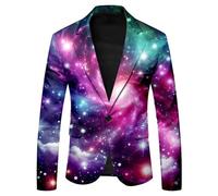 Vestes De Costume Homme, Costume DéContracté Slim à Imprimé NuméRique éToile à Un Bouton pour Homme