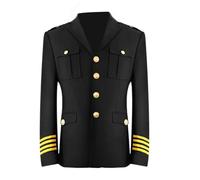 Vestes De Costume pour Hommes Uniforme Garde Sécurité Vestes Travail Capitaine D'officier Marin Cadeaux Marin D'officier Capitaine