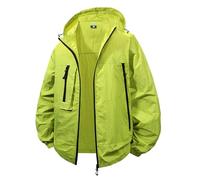 Vestes De Cyclisme Homme Chantier Chauffante Matelassée Chasse Fluo Zippé Cyberpunk Long Securite Coupe Capuche Brillante Duvet Parka Winter Jacket Men Vert Fluorescent XXL