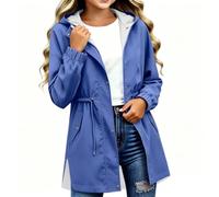 Vestes de pluie imperméables pour filles - Légères et doublées - À capuche - Coupe-vent - Coupe-vent - Coupe-vent - Pour l'école, la randonnée, l'escalade