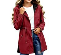Vestes de pluie imperméables pour filles - Légères et doublées - À capuche - Coupe-vent - Coupe-vent - Coupe-vent - Pour l'école, la randonnée, l'escalade
