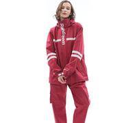 Vestes de pluie Pantalon de pluie Set Femme Imperméable Respirant 3M Réfléchissant Mode Combinaison de pluie Taille M, Rouge