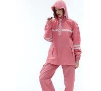 Vestes de pluie Pantalons de pluie Set Femme Imperméable Respirant 3M Réfléchissant Mode Combinaison de pluie Taille XXL, Rose