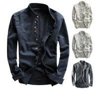Vestes de style chinois traditionnel chinois pour hommes, chemises uniformes pour hommes, veste d'arts martiaux, veste à manches longues, manteaux vintage décontractés avec fermeture grenouille, coupe