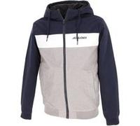 JACK & JONES JJERUSH Blocking Hood Bomber Jacket, Bleu Marine Blazer, L Hommes