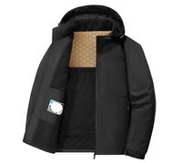 Vestes d'hiver imperméables Softshell for hommes, manteau à capuche for, pêche, randonnée, camping, escalade, ski, sports de plein air Pour Homme(Color 1,4XL)