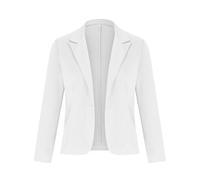 Vestes d'hiver pour femme - Veste d'été courte décontractée - Cardigan de travail uni - Manteau fin et léger à manches longues - Élégant et confortable - Pour l'été, blanc, XL