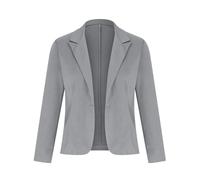 Vestes d'hiver pour femme - Veste d'été courte décontractée - Cardigan de travail uni - Manteau fin et léger à manches longues - Élégant et confortable - Pour l'été, gris, M
