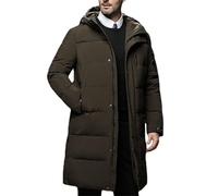 Vestes d'hiver pour homme en coton matelassé avec capuche et poche zippée, Vert, M