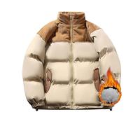 Vestes D'hiver Vente Up Collar Coupe Vent Froid Chaud Large D'affaires À La Mode Vêtements De Plein Air Vêtements De Plein Air De Neige, kaki foncé, S