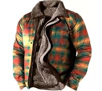 Vestes en polaire pour homme, chemise de travail d'hiver décontractée, manteau boutonné, col rabattable, chemises de bûcheron en flanelle à carreaux, veste de voyage en polaire confortable pour homme
