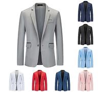 Vestes habillées pour homme - Veste de mariage formelle - Coupe ajustée - Veste de bal élégante - Un bouton - Manteaux de smoking - Manteaux de fête et de soirée - Vêtements d'extérieur légers pour le