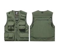 Vestes haute visibilité Salut Gilet De Sécurité Multi Poche Visibilité for Des Tailles Multiples Multicolores Délivrance Secours(Type 2-Army Green,7XL)
