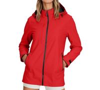 Vestes imperméables pour femme - Légères - Fermeture éclair intégrale - Coupe-vent - Avec poches - Automne et hiver - Respirantes - Grande taille - Pour la marche, la randonnée, l'extérieur, 1-Rouge