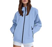 Vestes Imprimé Pour Femmes Motif floral Fermeture clair Veste d'automne Avec Poches Et Doublure ZippéE demi-saison Chic Court décontracté en coton rembourré De ExtéRieur