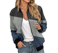 Vestes Imprimé Pour Femmes Motif floral Fermeture clair Veste d'automne légante imprimée patchwork Grande Taille Manteau Col Montant chaude et confortable en velours De ExtéRieur