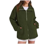 Vestes Manteaux Femme Manteau Semi Col Tortue Solide Couleur pour Automne/Hiver 2024 Nouveau Bouton Décoré Manches Cardigan Top Femmes Manteau Cintré Noir, vert, S