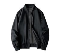 Vestes pour homme Royaume-Uni - Blousons bomber à col de baseball avec fermeture éclair intégrale, vestes cargo de couleur unie, vestes coupe-vent légères à manches longues, vêtements d'extérieur,