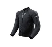 REBELHORN Vandal Veste de moto en maille pour homme | Textile | Protections coudes et épaules niveau 2 | Bretelles interchangeables | Grands panneaux d'aération en maille | Tailles jusqu'à 10XL, Noir