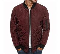 Vestes rembourrées pour homme pour l'hiver, fermeture éclair complète, manteau chaud coupe-vent décontracté avec poches, idéal pour les activités de plein air, matériau extérieur durable et respirant