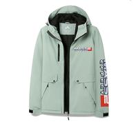 Vestes ski imperméables hommes, veste coupe-vent et doublée duvet l'hiver pour Mass Effect N7, manteau randonnée outdoor avec capuche, manteau d'hiver avec plusieurs poches,Green2-xx_l