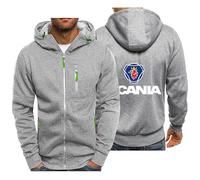 Vestes Sweat à Capuche Full Zip Sc.an.ia, Sportswear Homme Décontracté, Sweatshirt Homme pour Printemps Automne, ExtéRieur(Gray,3XL)