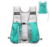 Vestgador de route : gilet d'hydratation, paquet de coffres pour porte-parole du téléphone d'hydratation, gilet réfléchissant pour homme et femme, course à pied avec poche, bleu, Voir la description