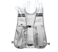 Vestgador de route : gilet d'hydratation, paquet de coffres pour porte-parole du téléphone d'hydratation, gilet réfléchissant pour homme et femme, course à pied avec poche, Gris clair, Voir la