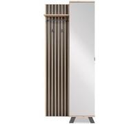 Vestiaire avec miroir - MEDAN 42A - Anthracite / Chene artisan - 80 x 190 x 37 cm Anthracite / Chene artisanal G