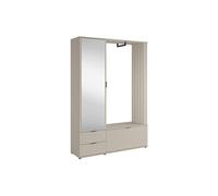 Vestiaire avec rangements et penderie - Beige - CEDRELA