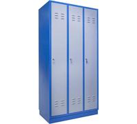 Vestiaire casier métallique - Armoire 3 casiers Type GS 3 Güde G40676