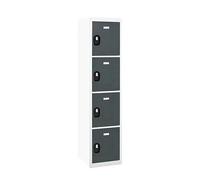 Vestiaire Colonne 4 cases - Elément suivant - gris anthracite