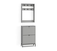 Vestiaire Eliza 60x92cm Set 2 pièces Gris Vicco 58595