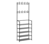 Atmosphera Vestiaire Intissa 5 étagères en acier noir H170 cm