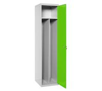Vestiaire métallique 1800x500x500 - 1 niveau Gris/Vert - SIMON RACK - 8425437069079