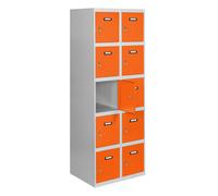 Vestiaire métallique 1800x600x500 - Gris/Orange - SIMON RACK - 8425437134166