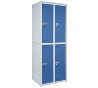 Vestiaire Métallique industrie propre. 2 Portes. 1 Module. 2 Eléments. Dim : H 1800 mm x L 530 mm x P 520 mm. Démonté.