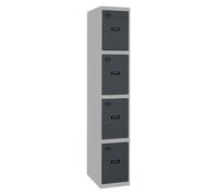 Vestiaire métallique monté 1800x300x500 - Gris/Anthracite - SIMON RACK - 8425437107078