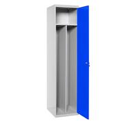 Vestiaire métallique monté 1800x500x500 - 1 niveau Gris/Bleu - SIMON RACK - 8425437067563