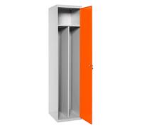 Vestiaire métallique monté 1800x500x500 - 1 niveau Gris/Orange - SIMON RACK - 8425437068294
