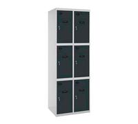 Vestiaire métallique monté 1800x600x500 - Gris/Anthracite - SIMON RACK - 8425437107016