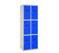 Vestiaire métallique monté 1800x600x500 - Gris/Bleu - SIMON RACK - 8425437067211