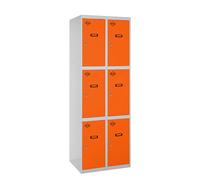 Vestiaire métallique monté 1800x600x500 - Gris/Orange - SIMON RACK - 8425437067945