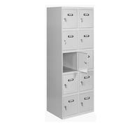 Vestiaire métallique monté 1800x600x500 - Gris - SIMON RACK - 8435104935286