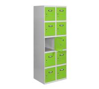 Vestiaire métallique monté 1800x600x500 - Gris/Vert - SIMON RACK - 8425437068812