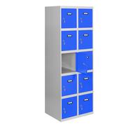 Vestiaire métallique monté 1800x800x500 - Gris/Bleu - SIMON RACK - 8425437067396