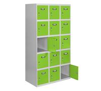 Vestiaire métallique monté 1800x900x500 - Gris/Vert - SIMON RACK - 8425437068829