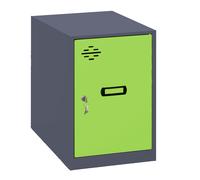 Vestiaire métallique monté 475x300x500 - Anthracite/Vert - SIMON RACK - 8425437116964