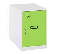 Vestiaire métallique monté 475x300x500 - Blanc/Vert - SIMON RACK - 8425437116926