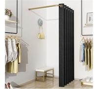 Vestiaire mobile portable avec rideau pare-soleil, rail réglable et crochets - 90 x 90 cm tente d'intimité pour l'extérieur plage et camping